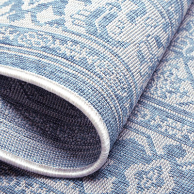 Nicole Miller Patio Country Dahlia Medallion Loomed Rectangular Outdoor Area Rug