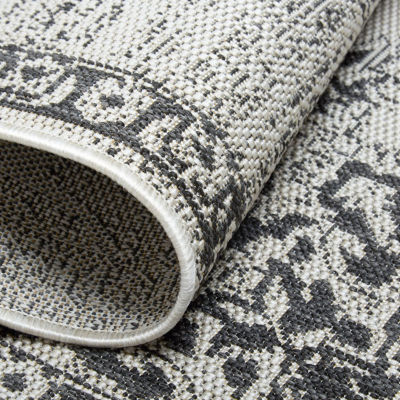 Nicole Miller Patio Country Azalea Medallion Loomed Rectangular Outdoor Area Rug