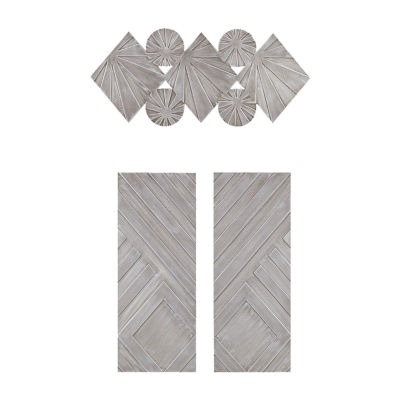 Madison Park Ash Carved Wood Decor 3pc. Wall Art Sets, Color Gray Silver JCPenney