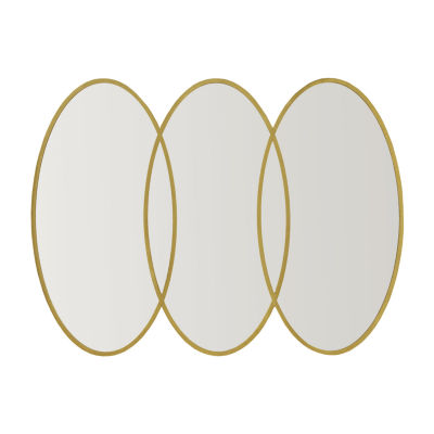 Madison Park Signature Eclipse Oval Decor Mount Round Decorative Wall Mirror, Color Gold JCPenney