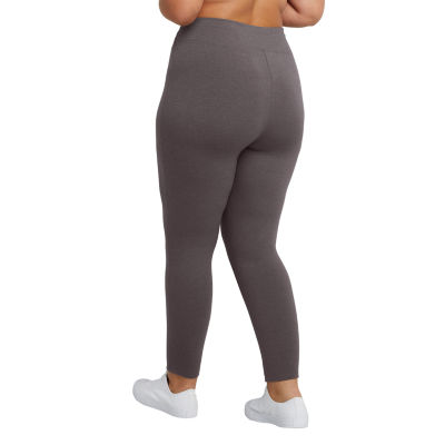 JMS by Hanes Womens High Rise Full Length Leggings Plus