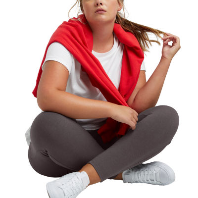 JMS by Hanes Womens High Rise Full Length Leggings Plus
