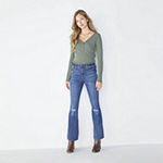 a.n.a Henley, Flare Jeans, Boots, Necklace