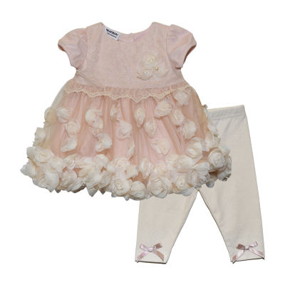 Blueberi Boulevard Baby Girls Short Sleeve 2-pc. Dress Set
