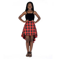 Speechless Big Girls Sleeveless Plaid Maxi Dress, 20.5 Plus, Black