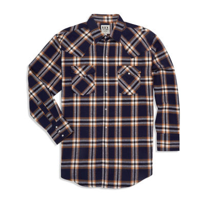 Ely Cattleman Brawny Flannel Mens Long Sleeve Western Shirt