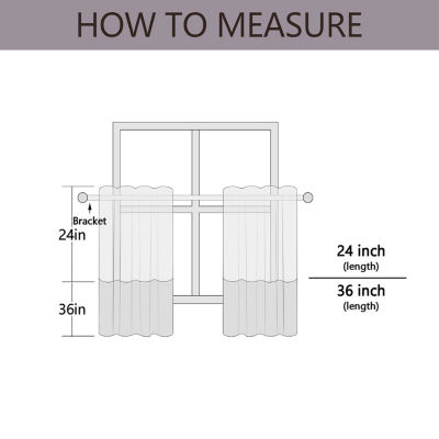 Sweet Home Collection Rosemary 5-pc. Rod Pocket Window Tier