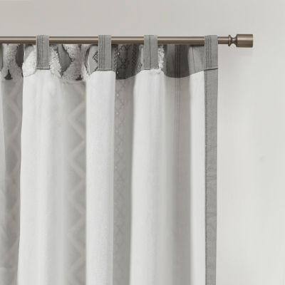 INK+IVY Imani Light-Filtering Rod Pocket Back Tab Single Curtain Panel