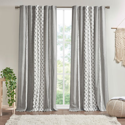 INK+IVY Imani Rod Pocket Back Tab Light-Filtering Single Curtain Panel
