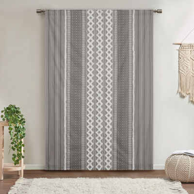 INK+IVY Imani Light-Filtering Rod Pocket Back Tab Single Curtain Panel