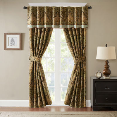 Madison Park Canovia Springs Rod Pocket Back Tab Light-Filtering Single Curtain Panel