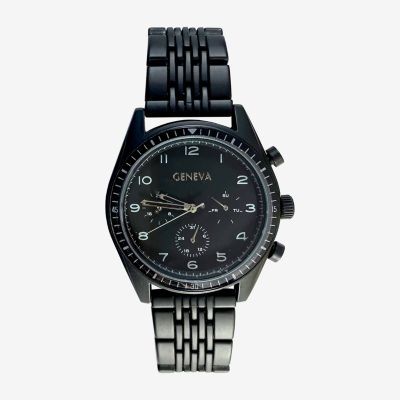 Geneva Geneva Mens Black Bracelet Watch Mac8146jc