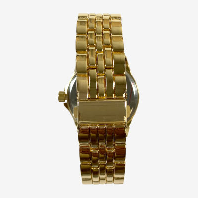 Geneva Geneva Mens Gold Tone Bracelet Watch Mac8148jc