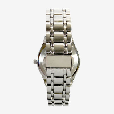 Geneva Geneva Mens Silver Tone Bracelet Watch Mac8149jc