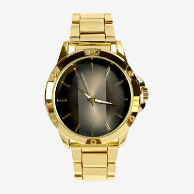 Geneva Mens Gold Tone Bracelet Watch Mac7123jc