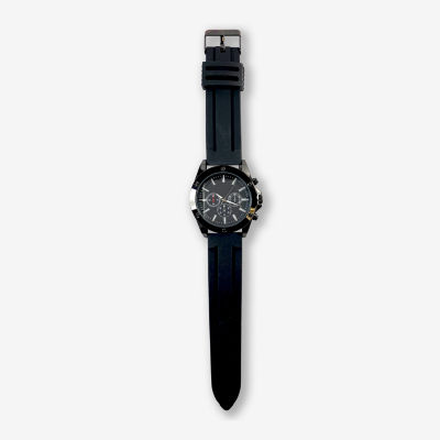 Geneva Geneva Mens Black Strap Watch Mac7126jc