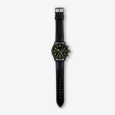 Geneva Geneva Mens Black Strap Watch Mac7127jc