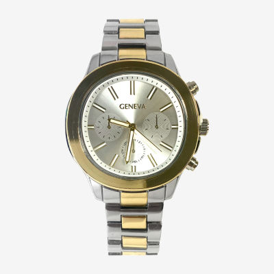 Geneva Geneva Mens Two Tone Bracelet Watch Mac7119jc