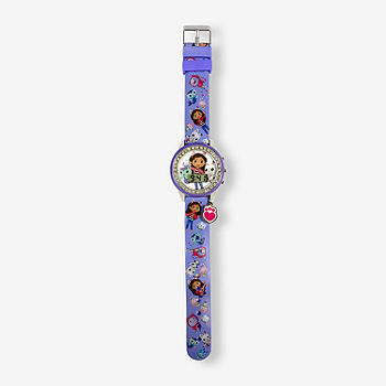 Gabby's Dollhouse Unisex Automatic Crystal Accent Purple Strap