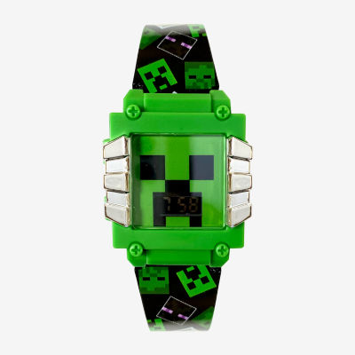 Minecraft Unisex Automatic Green Strap Watch Min40115jc