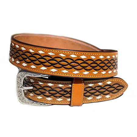 Durango Shiloh Mens Belt, 34, Orange