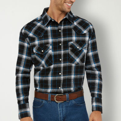Ely Cattleman Unlined Flannel Mens Long Sleeve Western Shirt