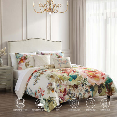 Bebejan Antique Flowers 5-pc. Midweight Reversible Comforter Set