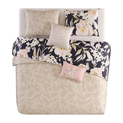 Bebejan Blush Flowers 5-pc. Midweight Reversible Comforter Set