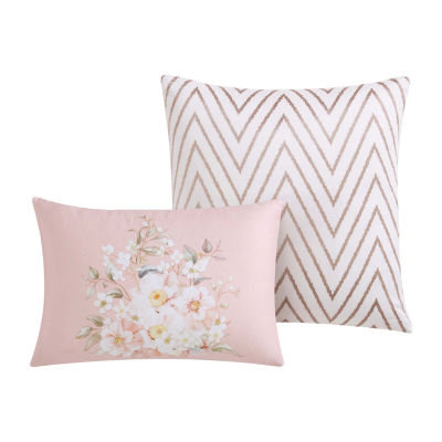 Bebejan Blush Flowers 5-pc. Midweight Reversible Comforter Set