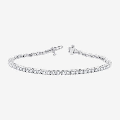 H-I / Si2-I1) CT. T.W. Lab Grown White Diamond 10K or 14K Yellow Gold Tennis Bracelet