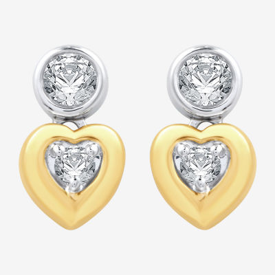 Ever Star (G / SI1-SI2) 1/4 CT.T.W. Lab-Grown Diamond 14K Gold Over SIlver Round Stud Earrings