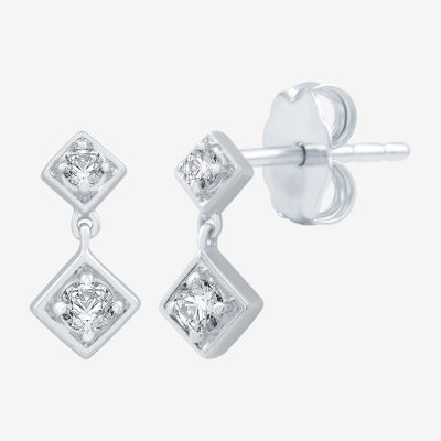 Ever Star (G / SI1-SI2) 1/4 CT.T.W. Lab-Grown Diamond Sterling SIlver Round Stud Earrings