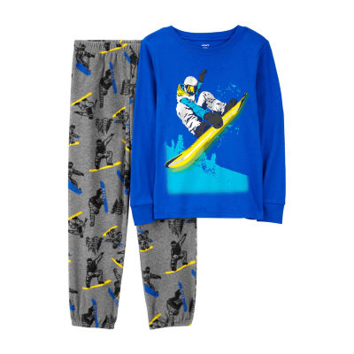 Carter's Fleece Little & Big Boys 2-pc. Pant Pajama Set