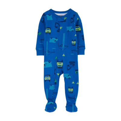 Carter's Toddler Boys Crew Neck Long Sleeve Footed Pajamas