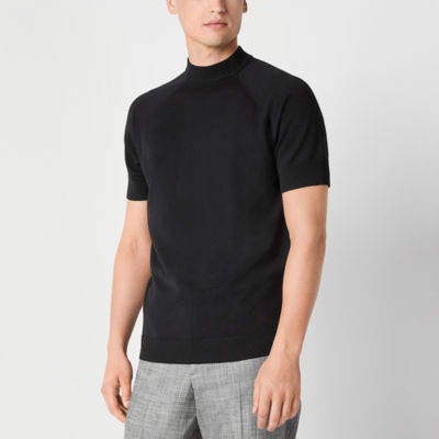 J. Ferrar Mens Short Sleeve Mock Neck Top