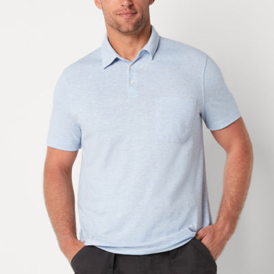 St. John's Bay Super Soft Jersey Mens Slim Fit Short Sleeve Pocket Polo Shirt