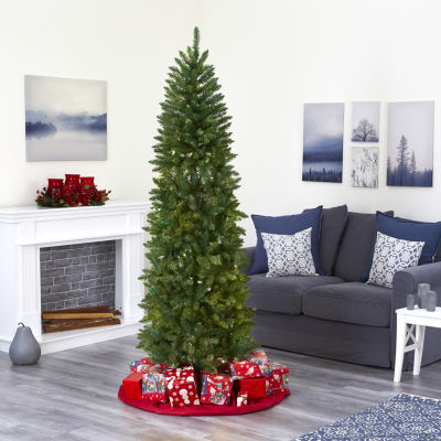 Nearly Natural Slim Mountain Faux Pine Christmas Tree