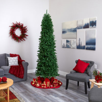 Nearly Natural Slim Mountain Faux Pine Christmas Tree