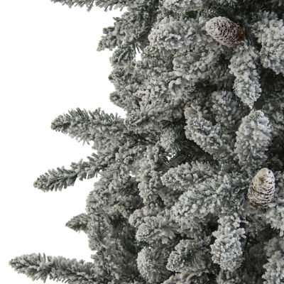 Nearly Natural Livingston Faux Flocked Fir Christmas Tree