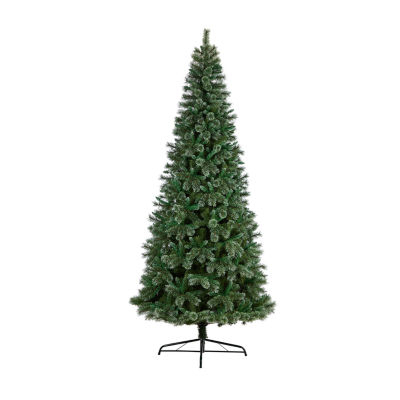 Nearly Natural Slim Snow Tip Faux Pine Christmas Tree