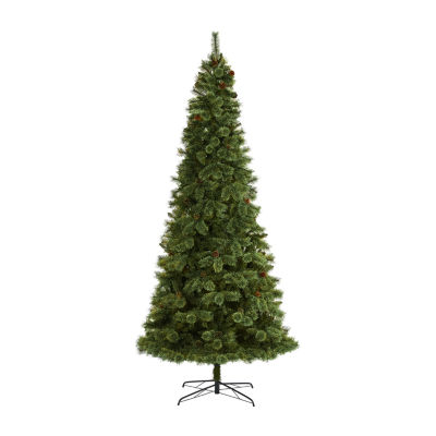 Nearly Natural White Mountain Faux Pine Christmas Tree