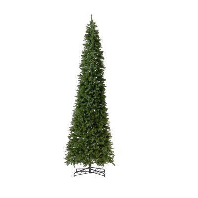 Nearly Natural Faux Slim 12 Foot Pre-Lit Pine Christmas Tree