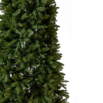 Nearly Natural Faux Slim 12 Foot Pre-Lit Pine Christmas Tree