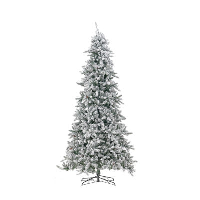 Nearly Natural Faux Pre-Lit Flocked Fir Christmas Tree