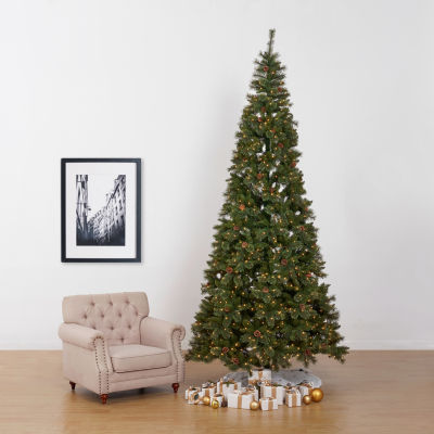 Nearly Natural Faux Foot Pre-Lit Pine Christmas Tree