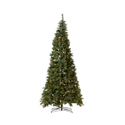 Nearly Natural Faux 11 Foot Pre-Lit Pine Christmas Tree
