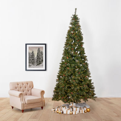 Nearly Natural Faux Foot Pre-Lit Pine Christmas Tree