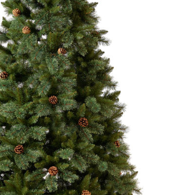 Nearly Natural Faux 11 Foot Pre-Lit Pine Christmas Tree