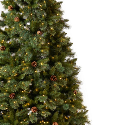 Nearly Natural Faux 11 Foot Pre-Lit Pine Christmas Tree