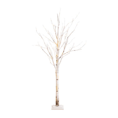 Nearly Natural Faux Pre-Lit Birch Christmas Tree